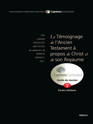cover image of Le Témoignage de l'Ancien Testament à propos de Christ et de son Royaume, Guide du mentor